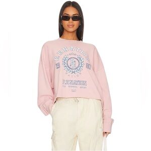 NEW P.E. Nation Organic Cotton Vermont Sweater in Pink Lotus